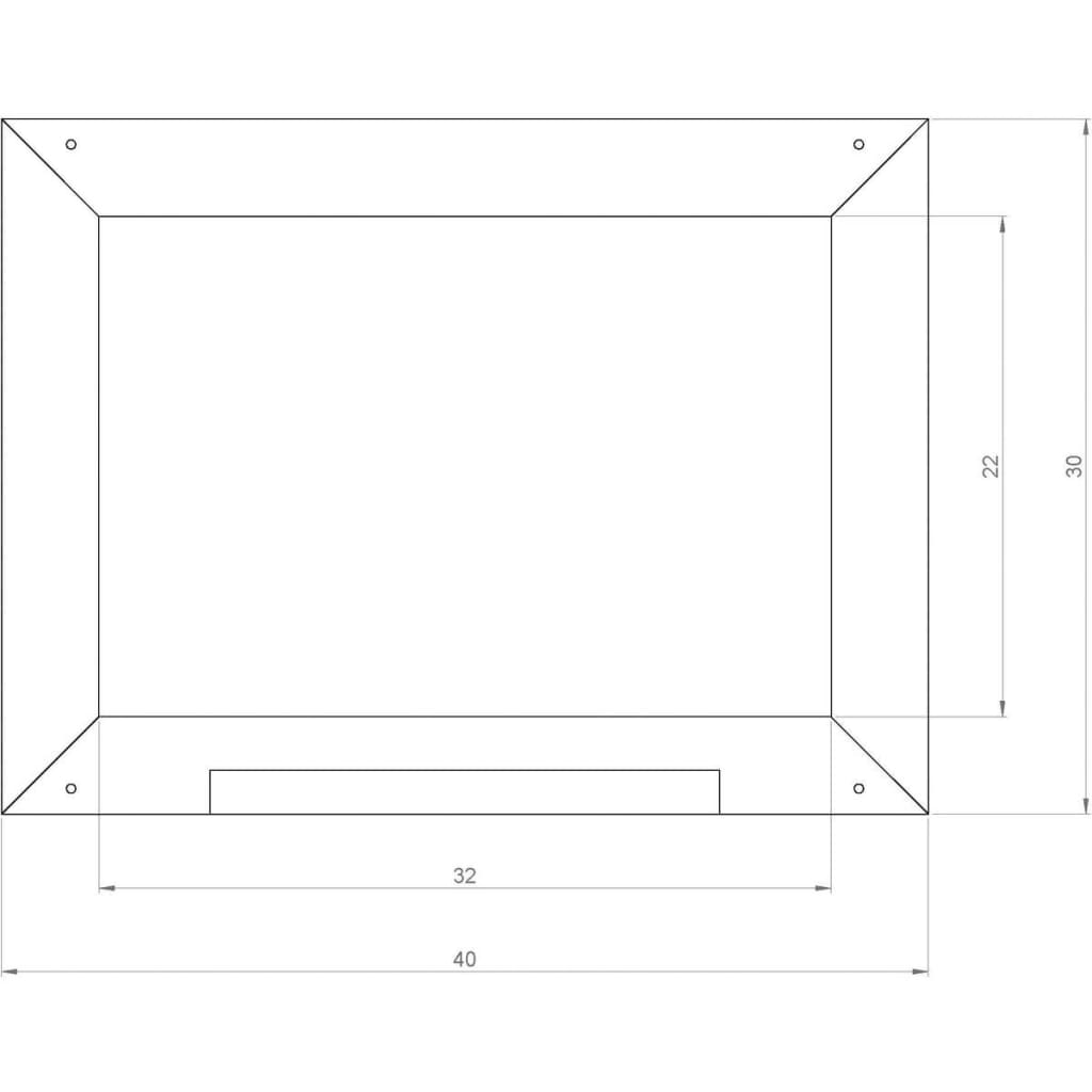 AXI Kinder-Kreidetafel Grau 2x40x30 cm - Yekta