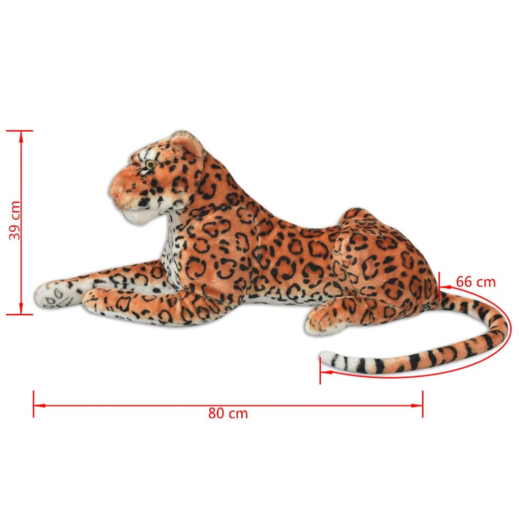 XXL Leopard Kuscheltier Plüsch Braun - Yekta