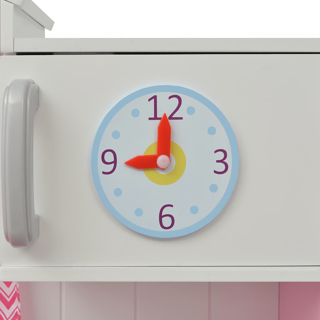 Spielzeugküche Holz 82×30×100 cm Rosa und Weiß - Yekta