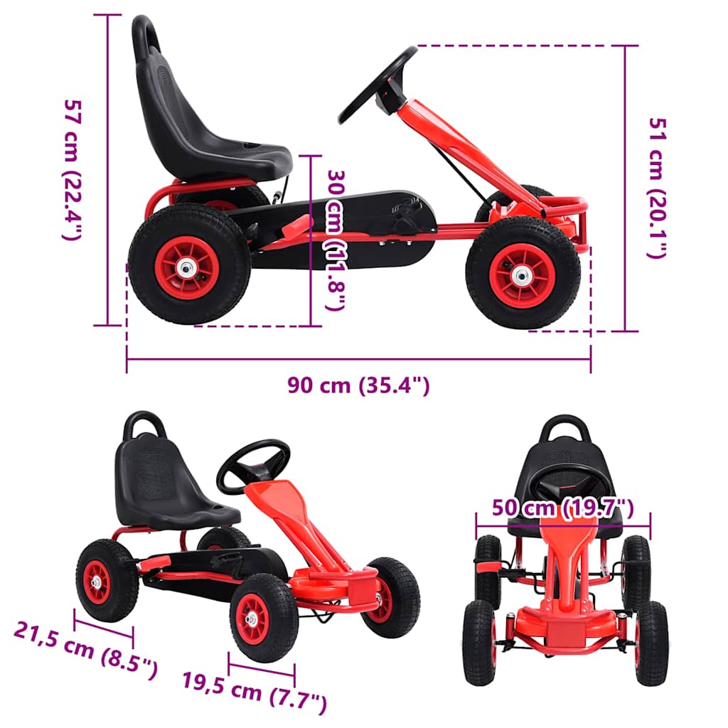 Pedal Go-Kart mit Luftreifen - Yekta