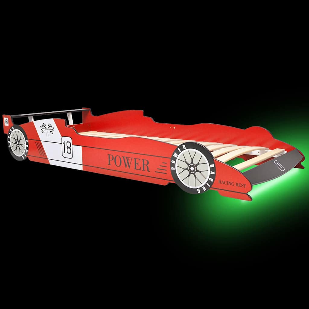 Kinderbett mit LED im Rennwagen-Design 90 x 200 cm - Yekta