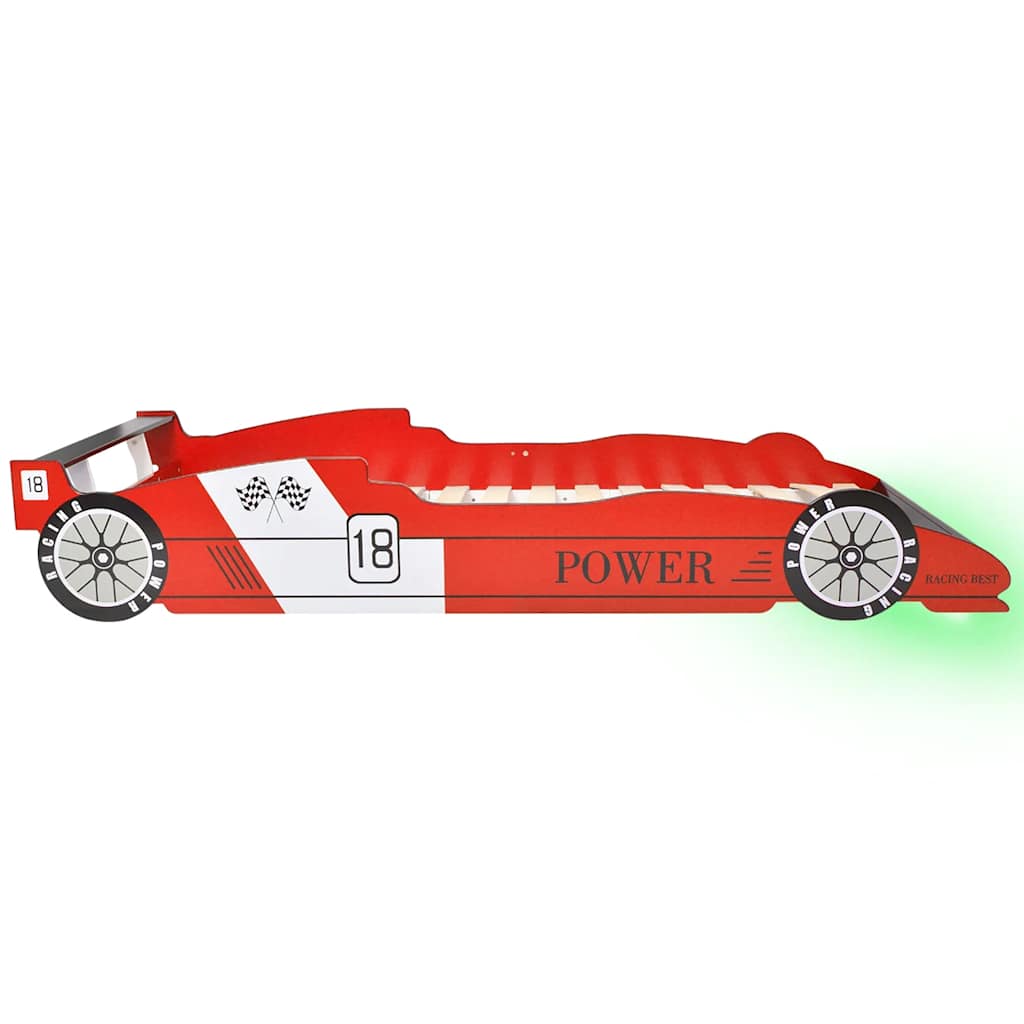 Kinderbett mit LED im Rennwagen-Design 90 x 200 cm - Yekta