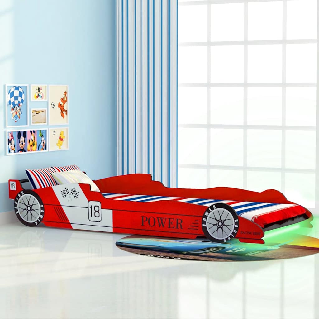 Kinderbett mit LED im Rennwagen-Design 90 x 200 cm - Yekta