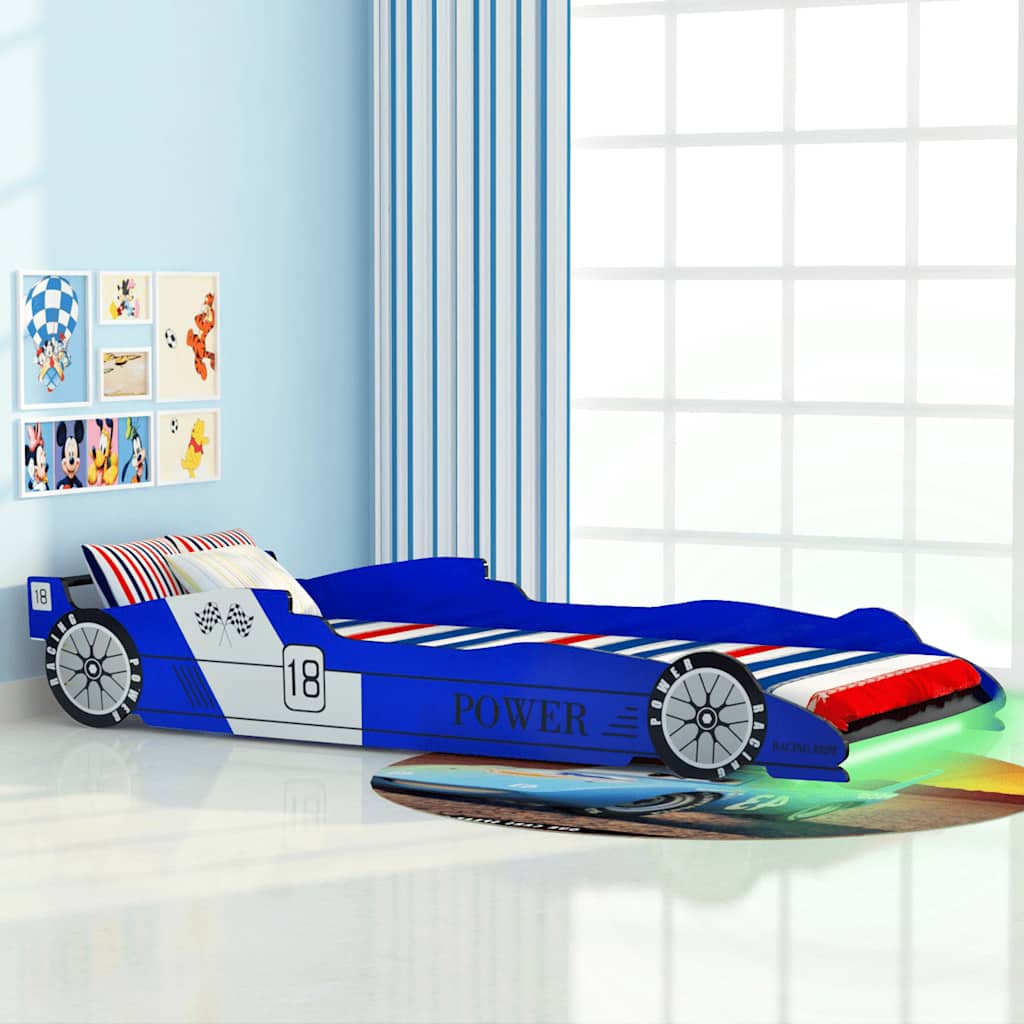 Kinderbett mit LED im Rennwagen-Design 90 x 200 cm - Yekta