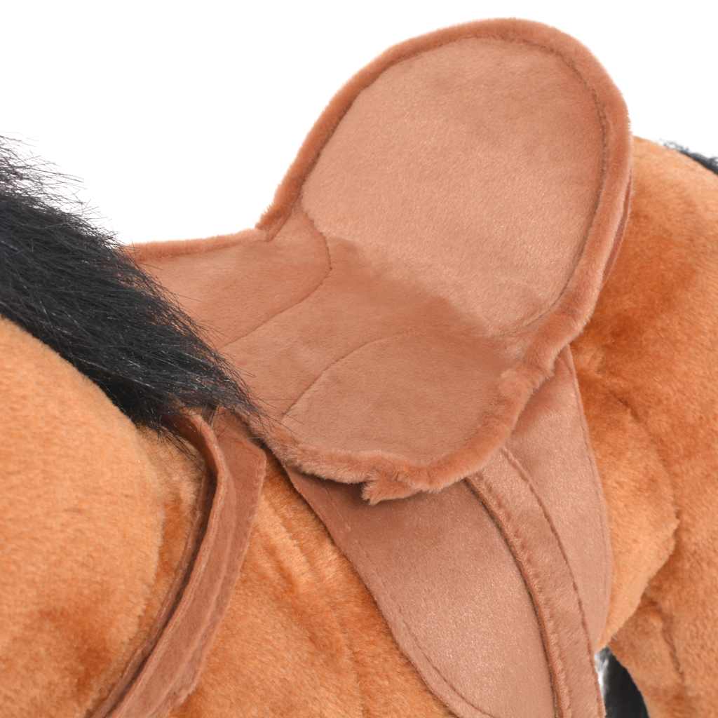 XXL Plüschtier Pferd Stehend Plüsch Braun - Yekta