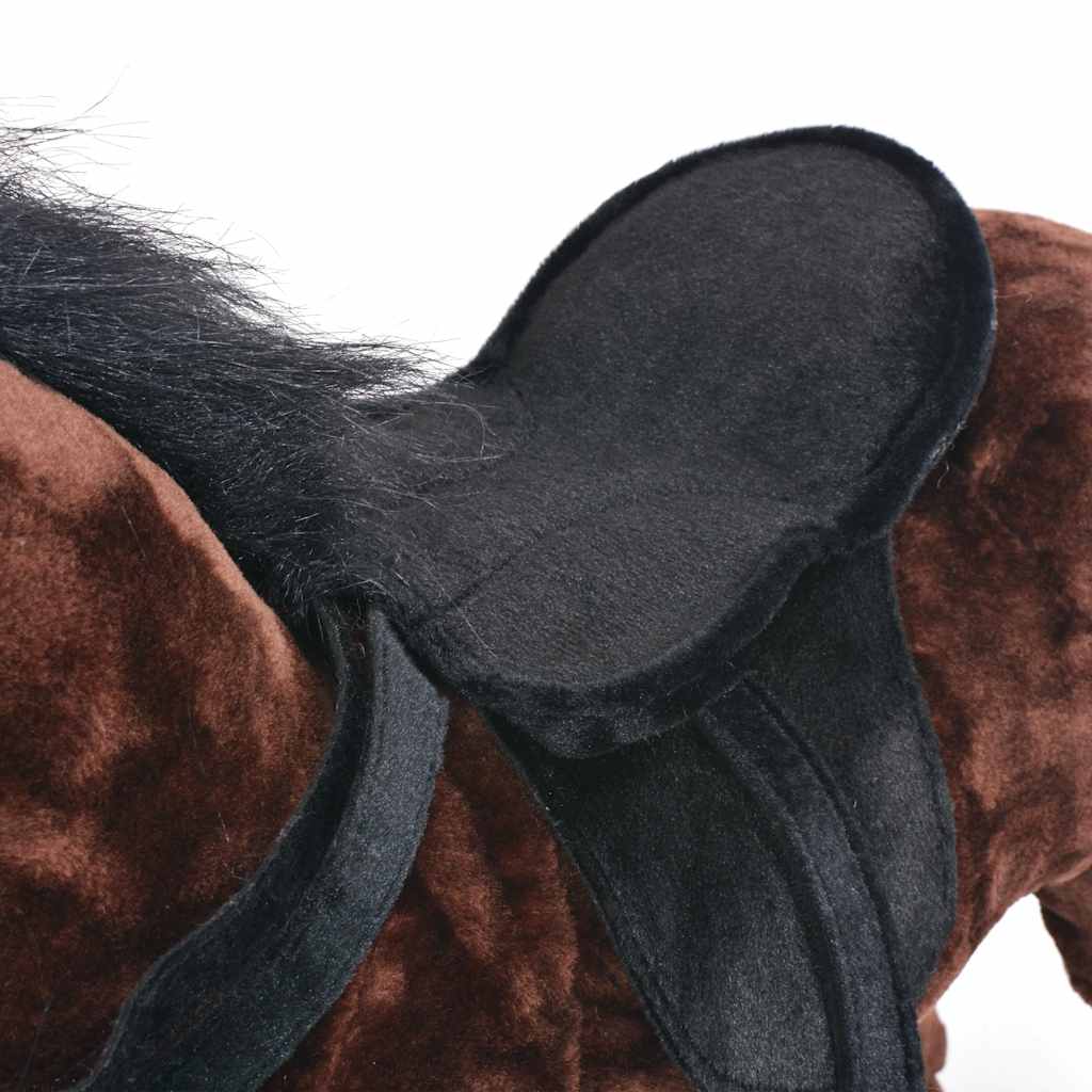 XXL Plüschtier Pferd Stehend Plüsch Dunkelbraun - Yekta