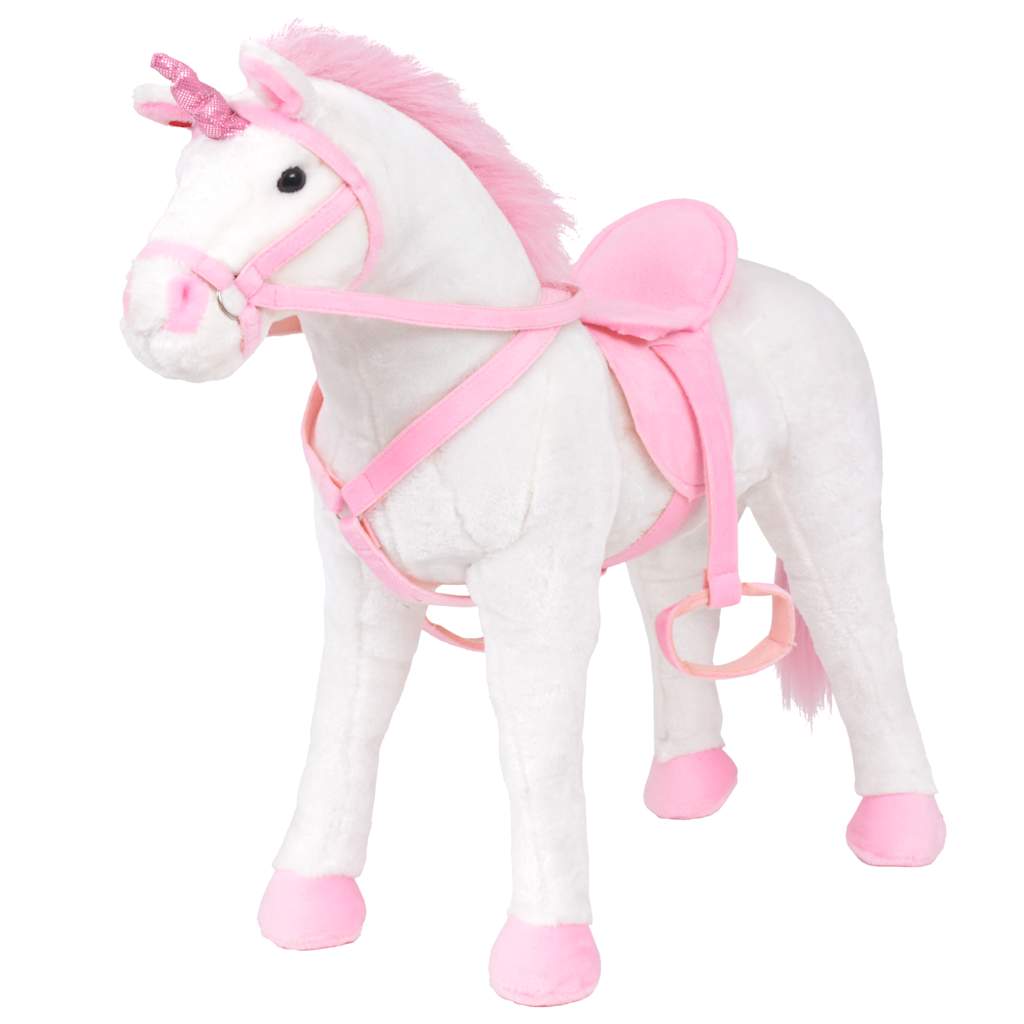 XXL Plüschtier Einhorn Stehend Plüsch Weiß und Rosa - Yekta