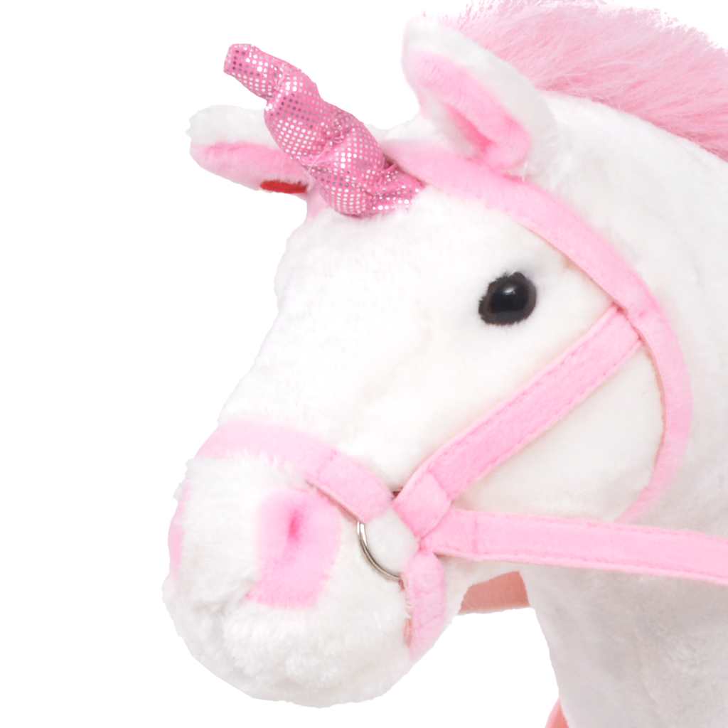 XXL Plüschtier Einhorn Stehend Plüsch Weiß und Rosa - Yekta
