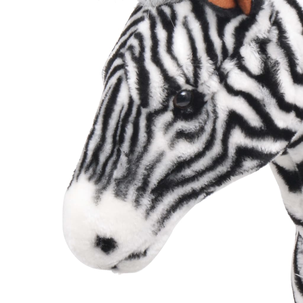 XXL Plüschtier Zebra Stehend Plüsch Schwarz und Weiß - Yekta