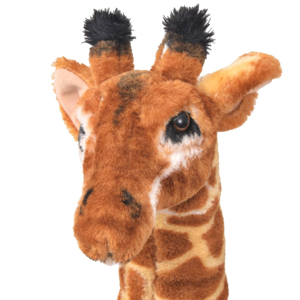 XXL Plüschtier Giraffe Stehend Plüsch Braun und Gelb - Yekta