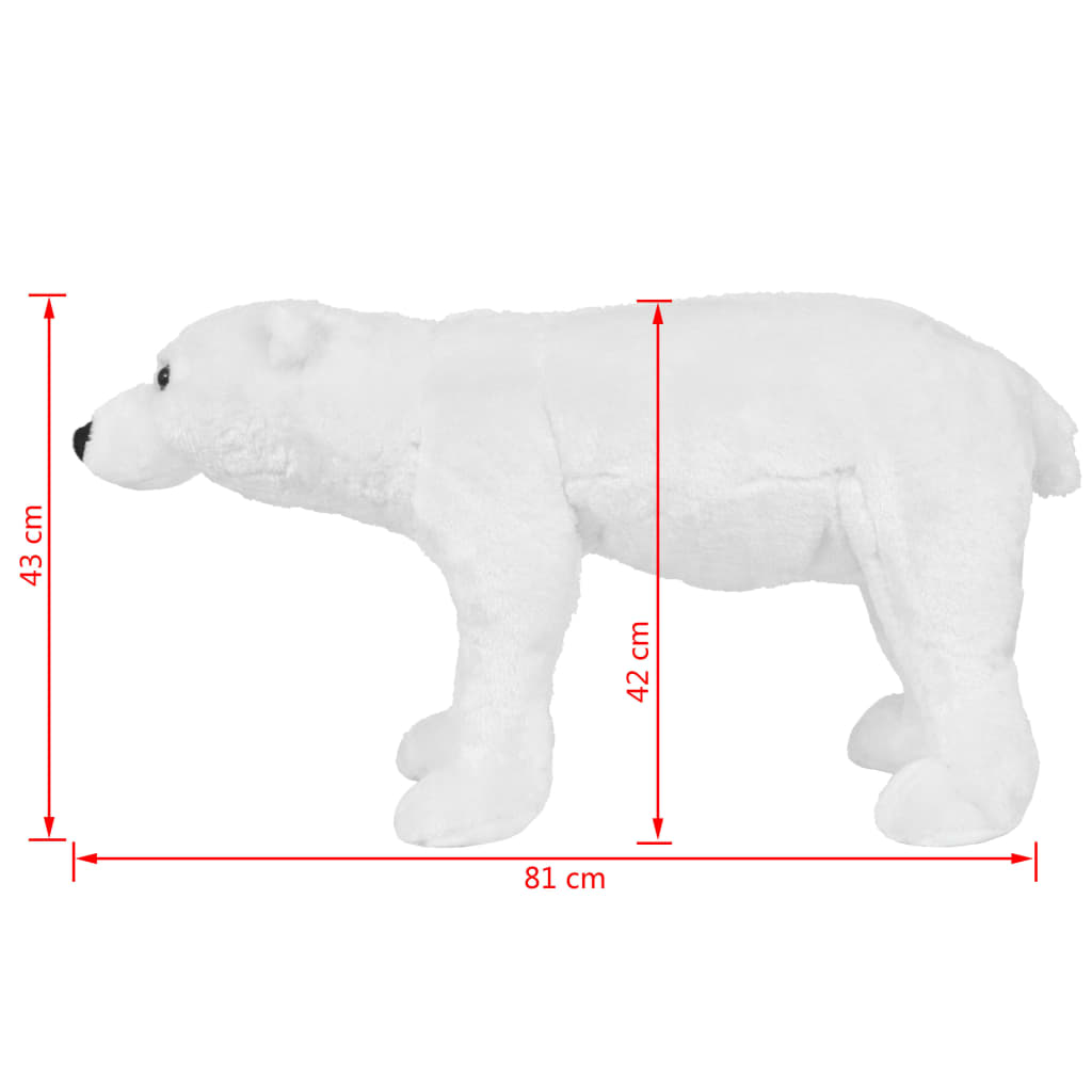 XXL Plüschtier Eisbär Stehend Plüsch Weiß - Yekta
