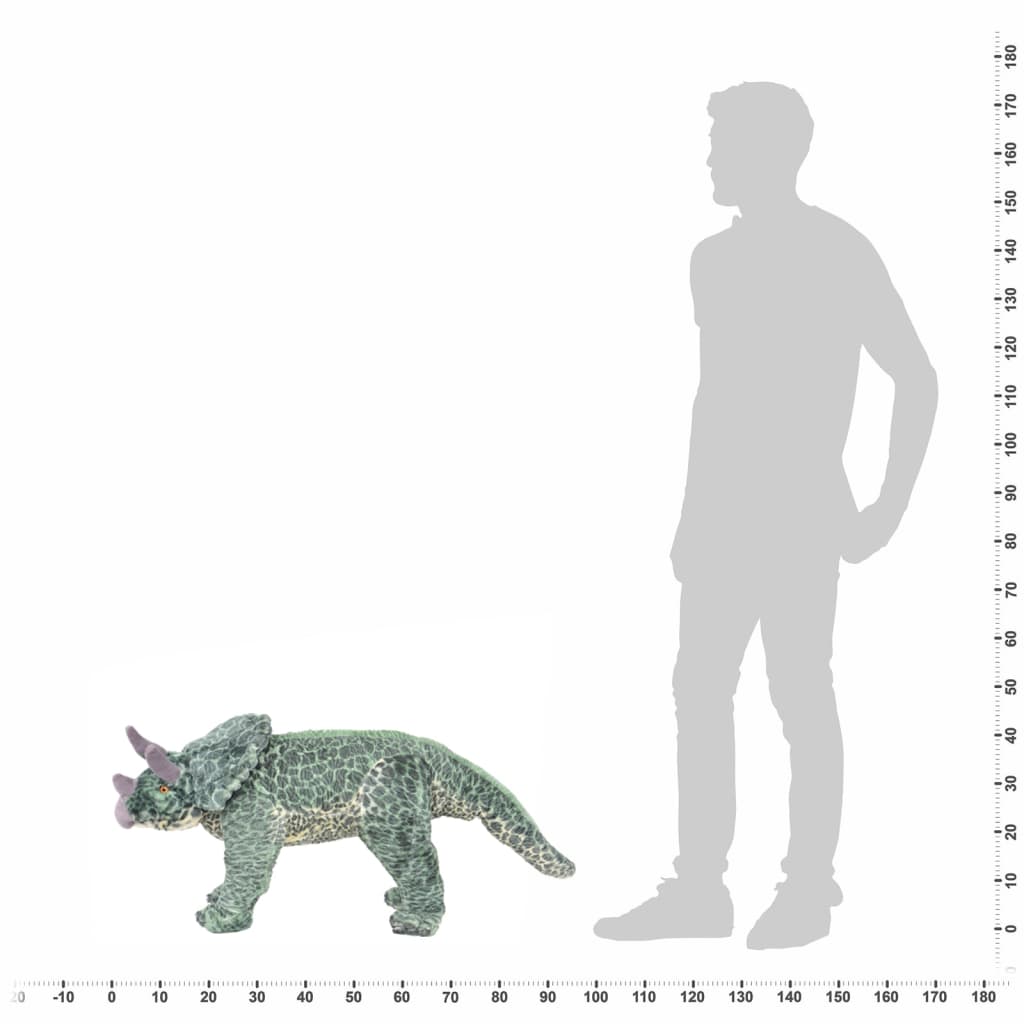 XXL Plüschtier Triceratops Stehend Plüsch Grün - Yekta