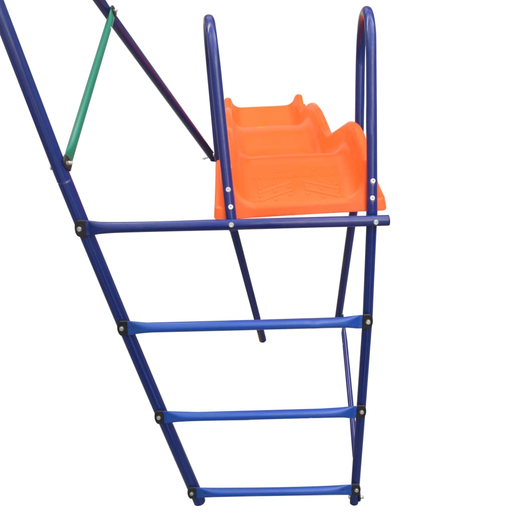 Schaukelset mit Rutsche und 3 Sitzen Orange - Yekta