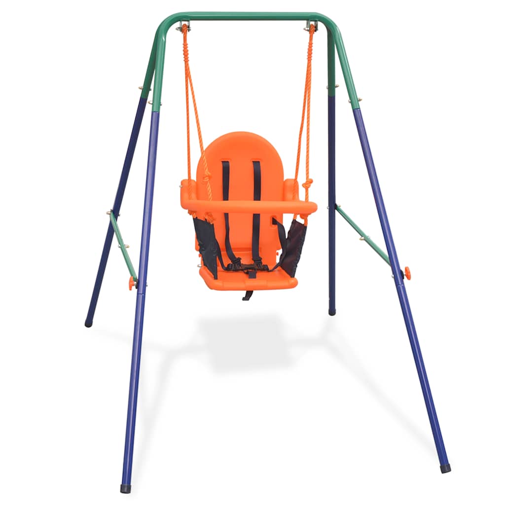Kleinkinder-Schaukelset mit Sicherheitsgeschirr Orange - Yekta