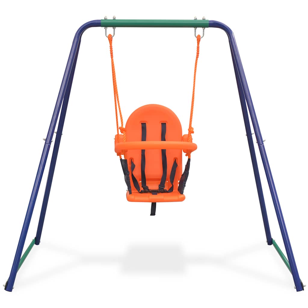 Schaukel 2-in-1 Einzelschaukel und Babyschaukel Orange - Yekta