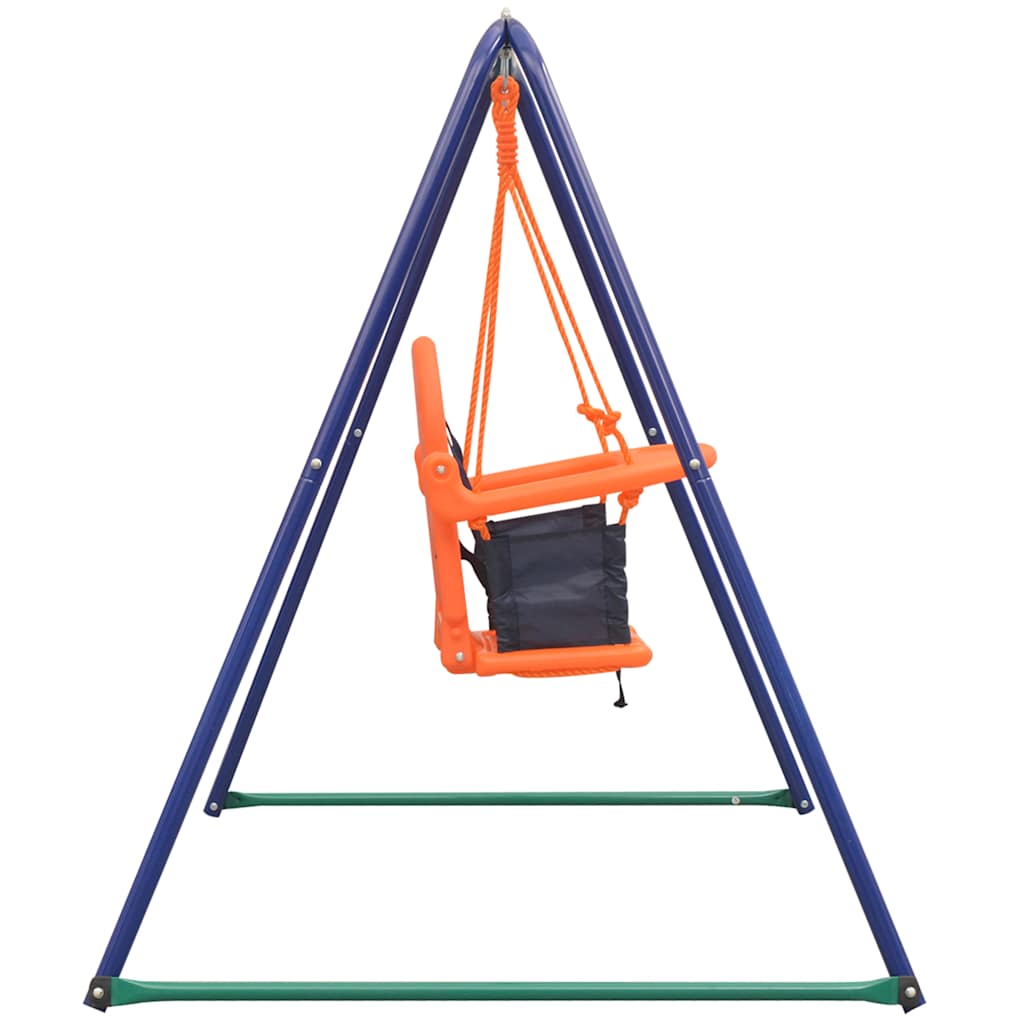 Schaukel 2-in-1 Einzelschaukel und Babyschaukel Orange - Yekta