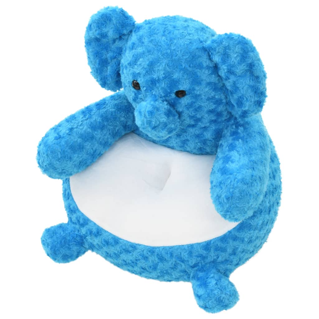 Plüschsitz Elefant Kuscheltier Plüsch Blau - Yekta