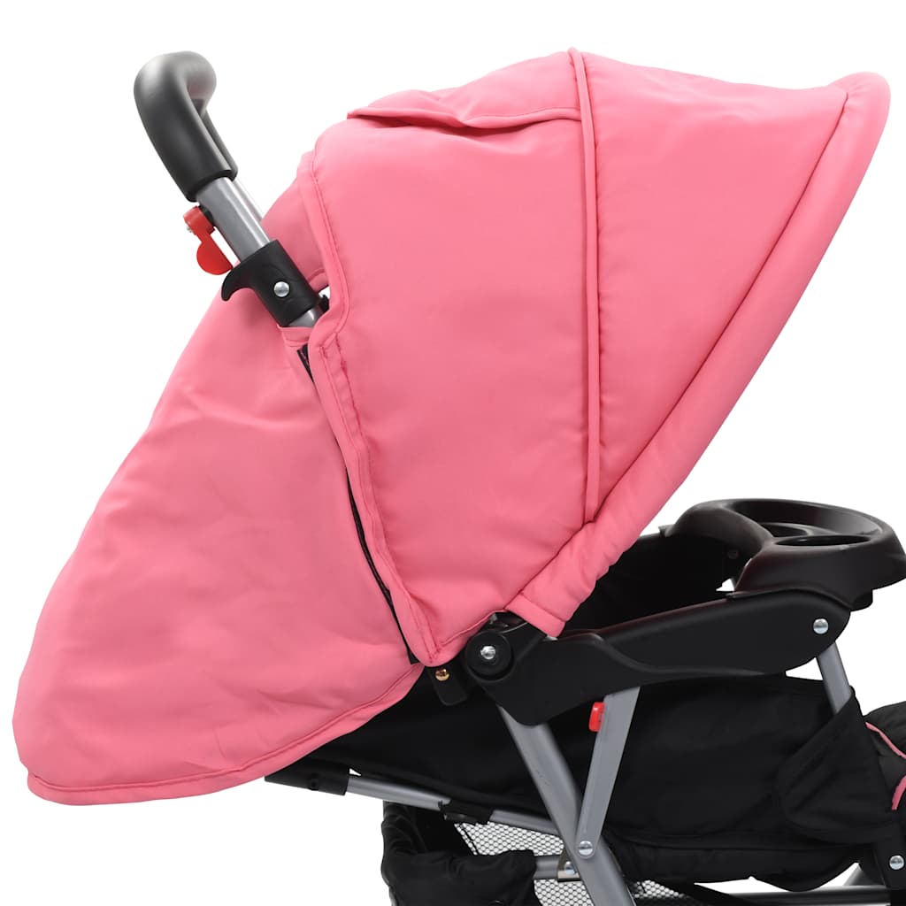 Tandem-Kinderwagen Stahl für Zwillings- und Geschwisterkinder - Yekta
