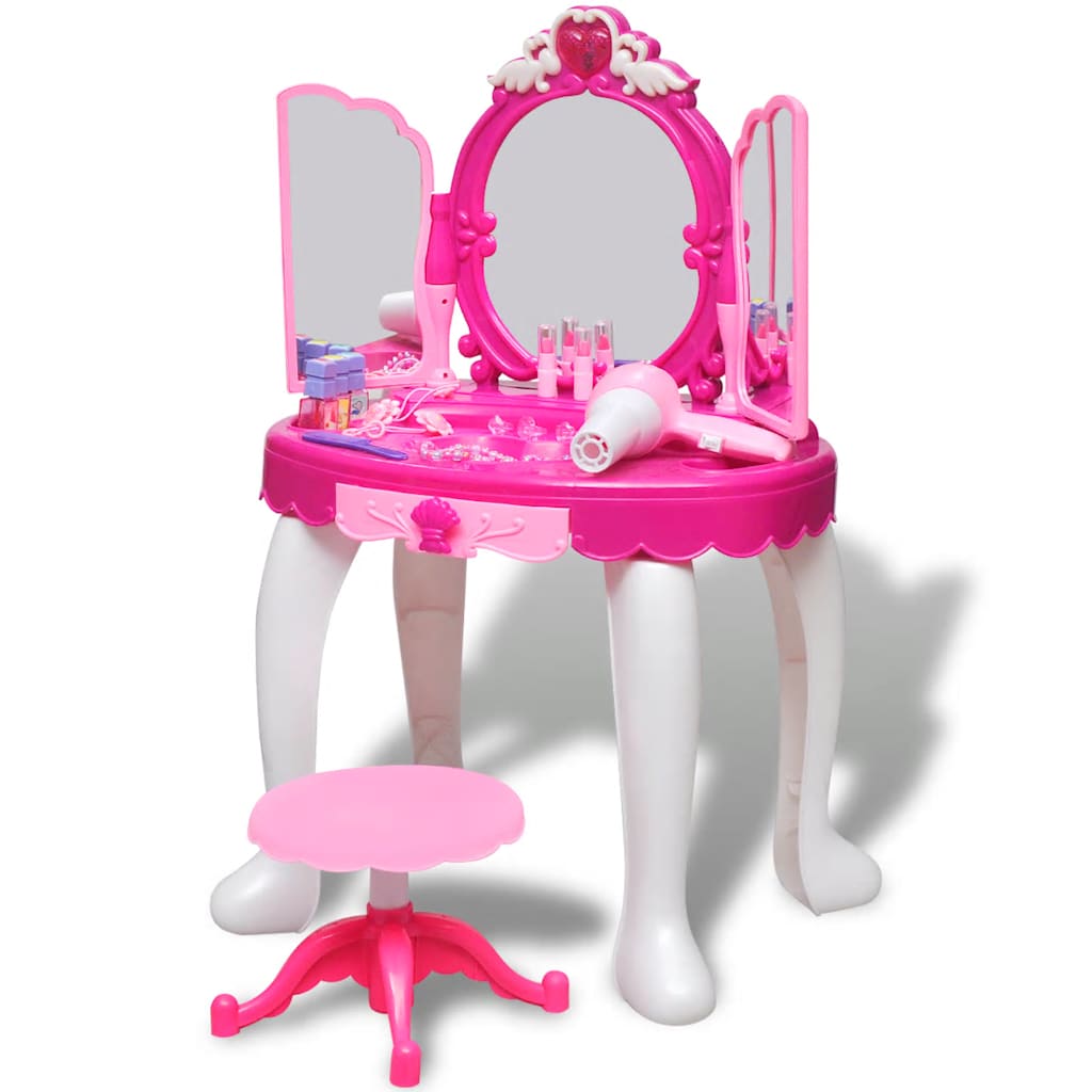 Kinder-Schminktisch mit 3 Spiegeln und Licht/Ton - Yekta