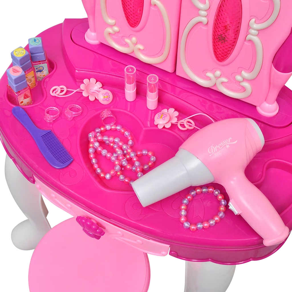Kinder-Schminktisch mit 3 Spiegeln und Licht/Ton - Yekta