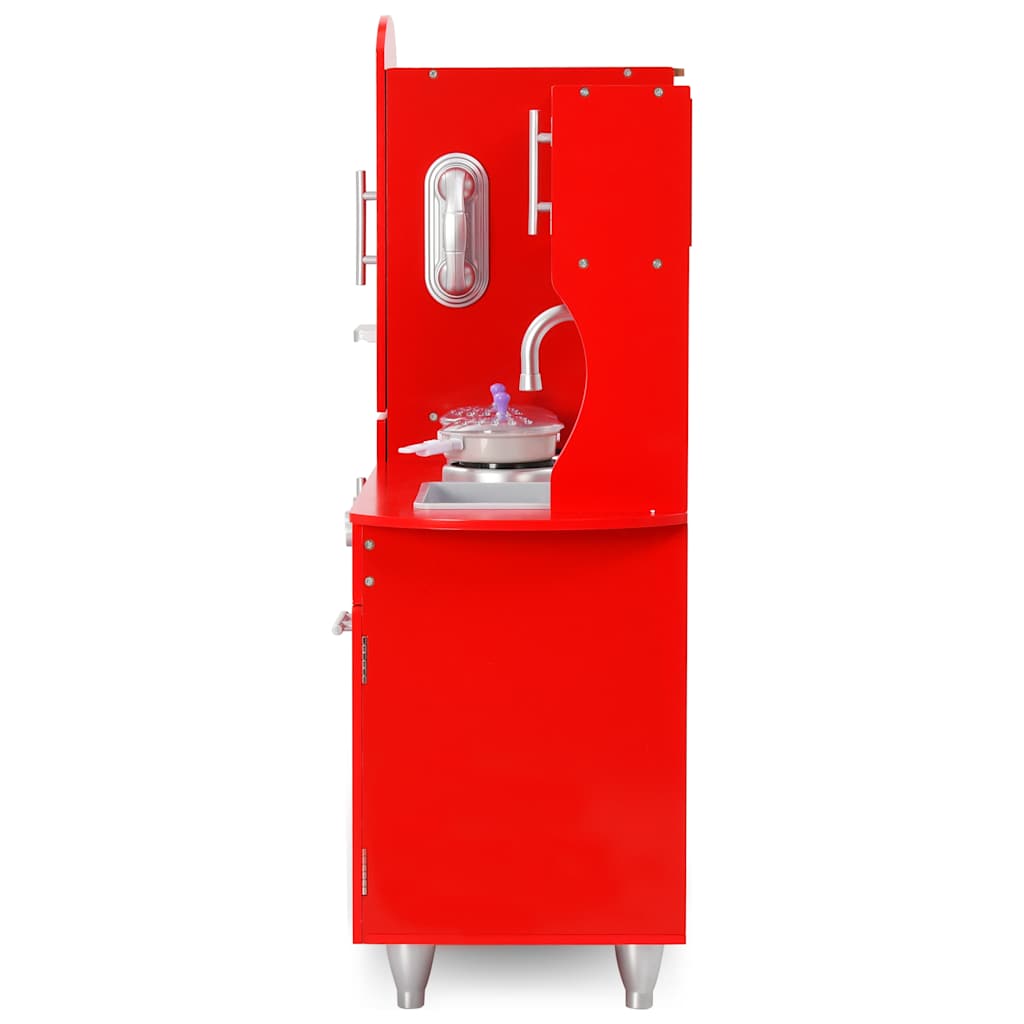 Spielküche Kinder MDF 84x31x89 cm Rot - Yekta
