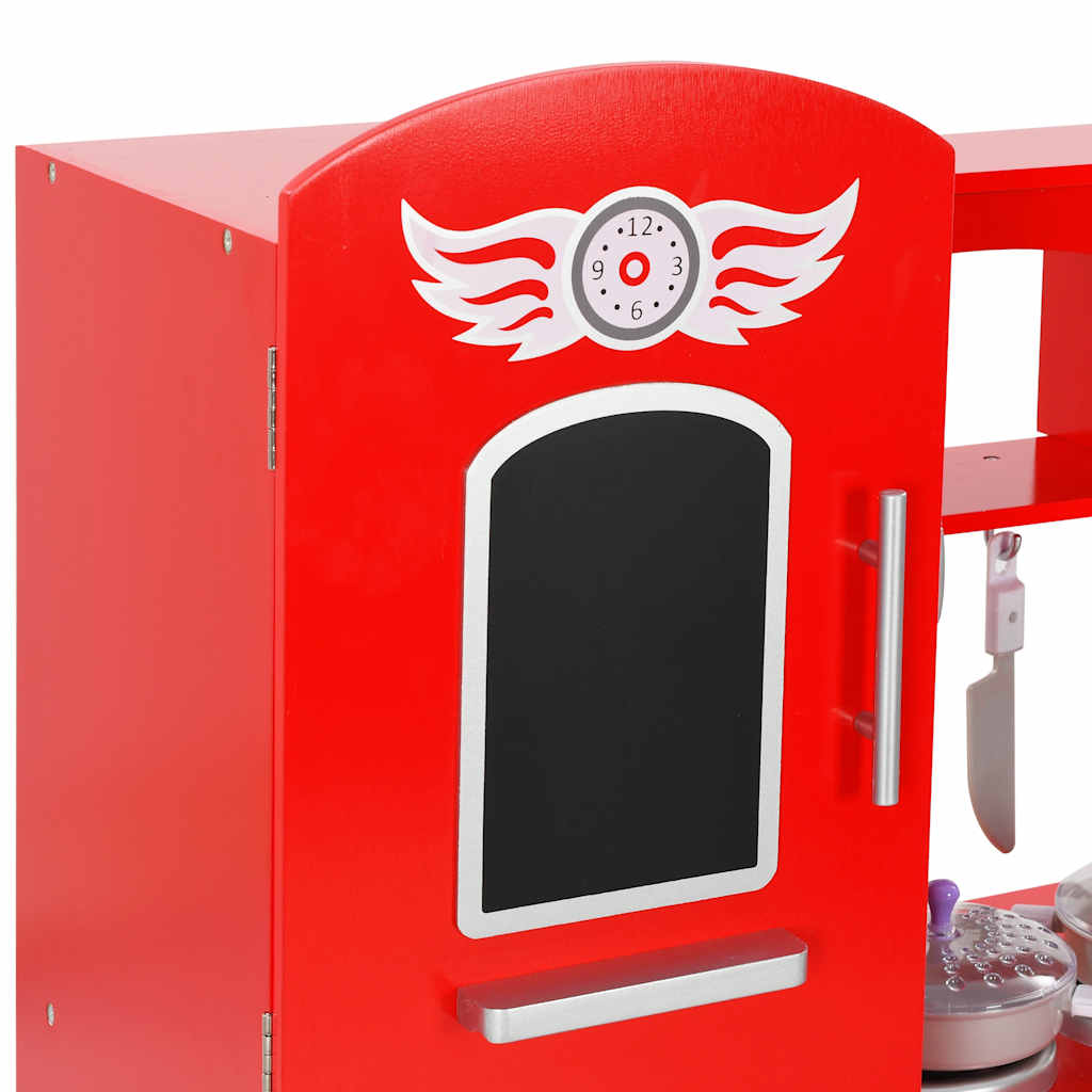Spielküche Kinder MDF 84x31x89 cm Rot - Yekta