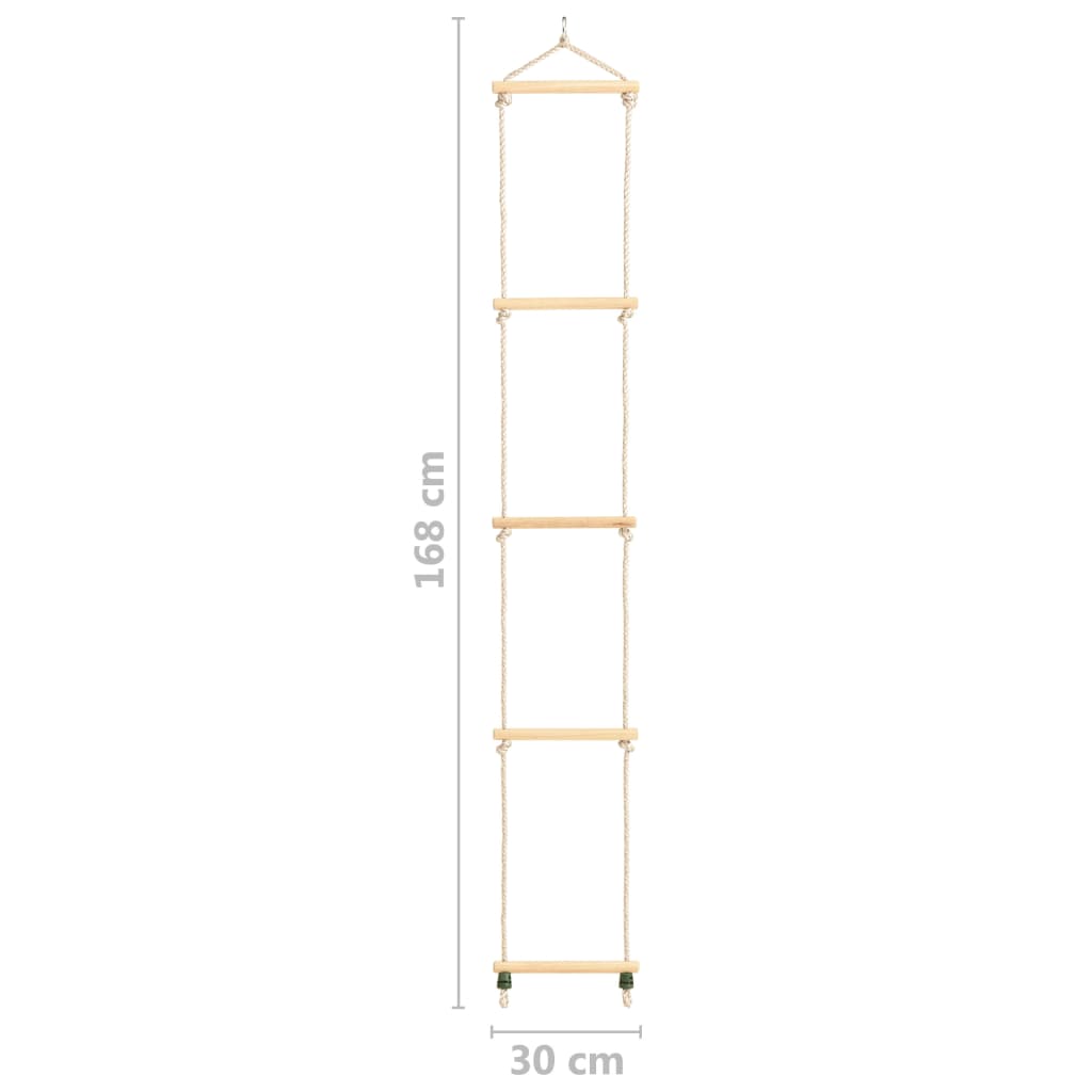 Leiter Kinder-Strickleiter Massivholz und PE 30x168 cm - Yekta