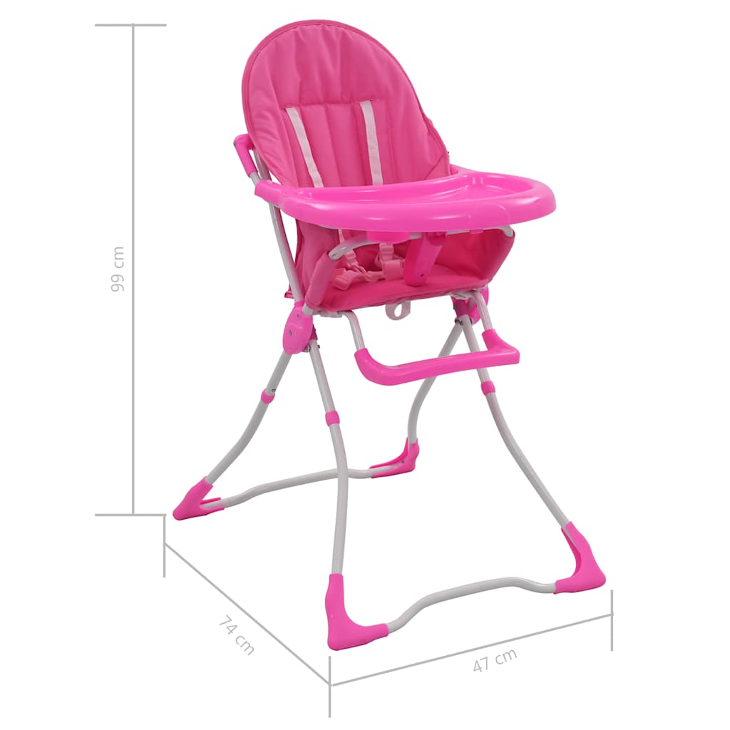 Baby-Hochstuhl in Grau und Weiß oder Rosa und Weiß - Yekta