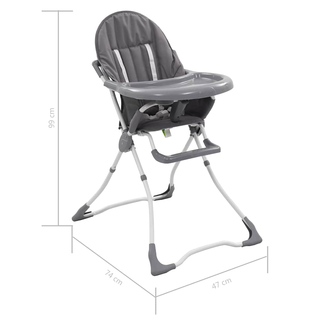 Baby-Hochstuhl in Grau und Weiß oder Rosa und Weiß - Yekta