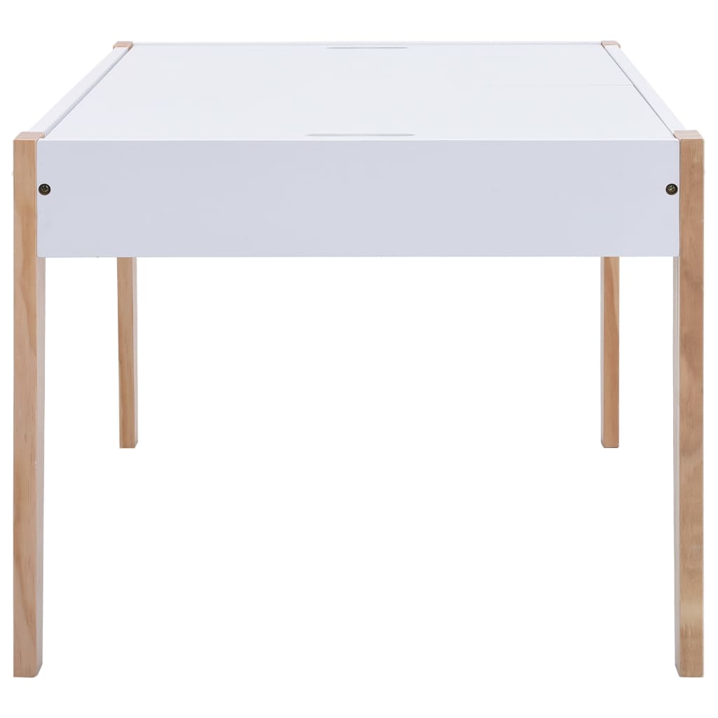 3-tlg. Kinder-Sitzgruppe mit Kreidetafel Schwarz und Weiß - Yekta