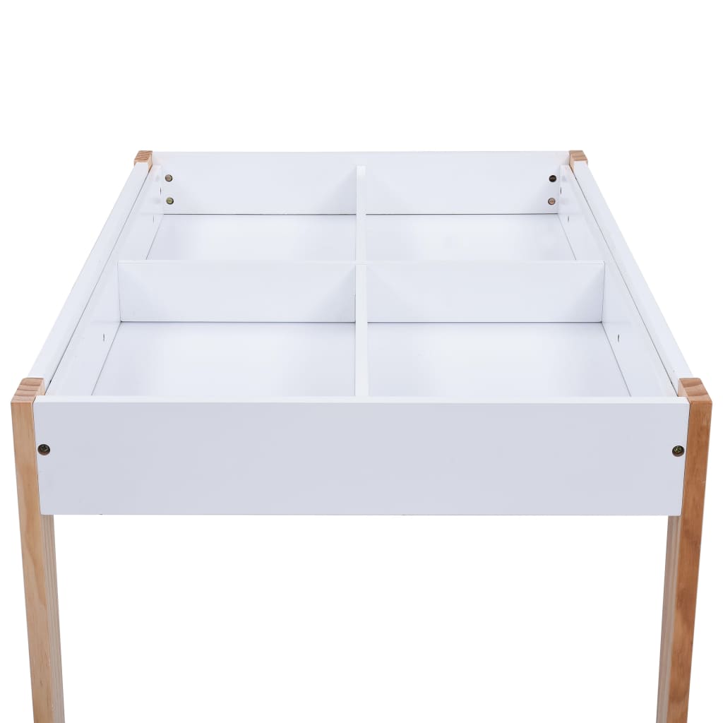 3-tlg. Kinder-Sitzgruppe mit Kreidetafel Schwarz und Weiß - Yekta