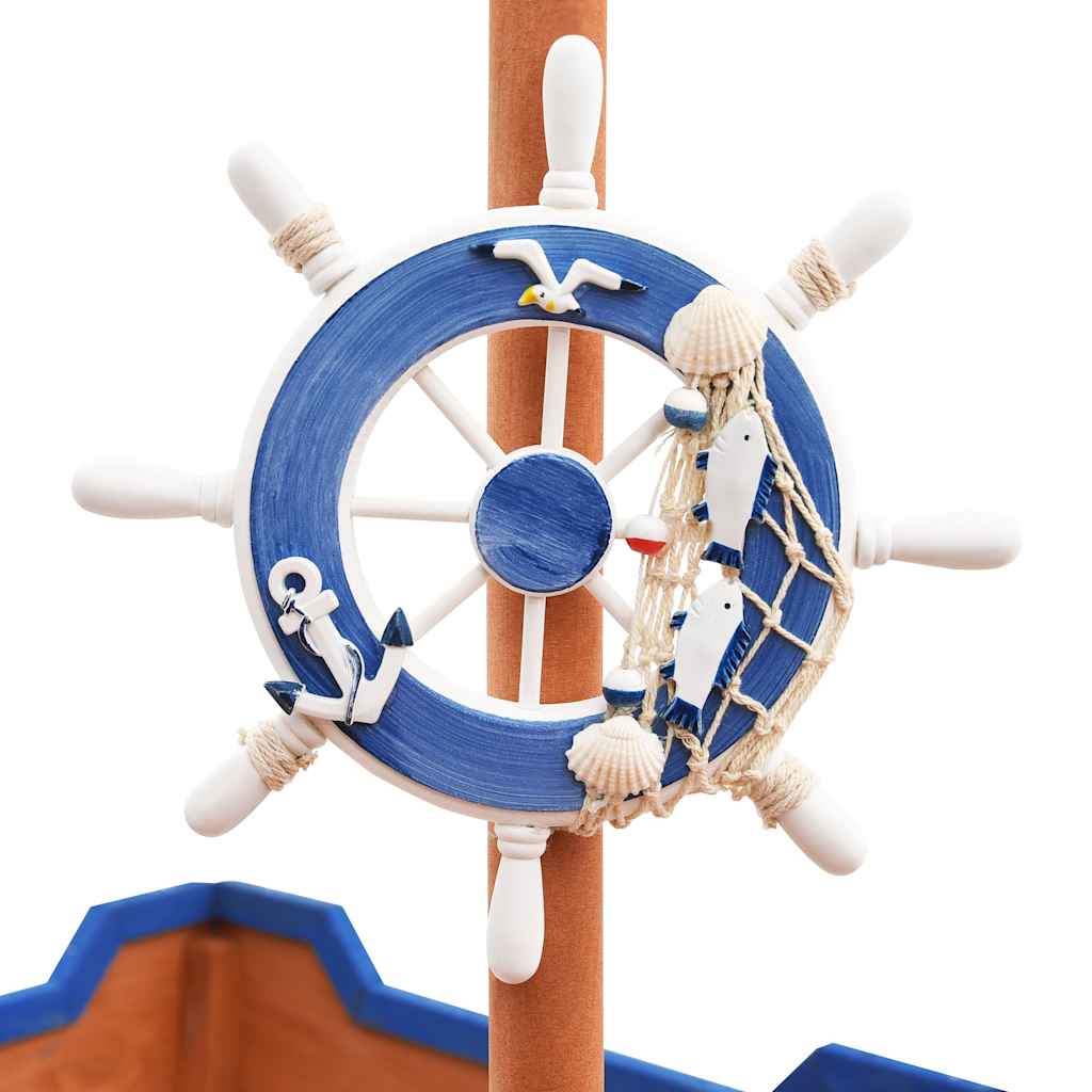 Sandkasten Piratenschiff Tannenholz 190x94,5x101 cm - Yekta