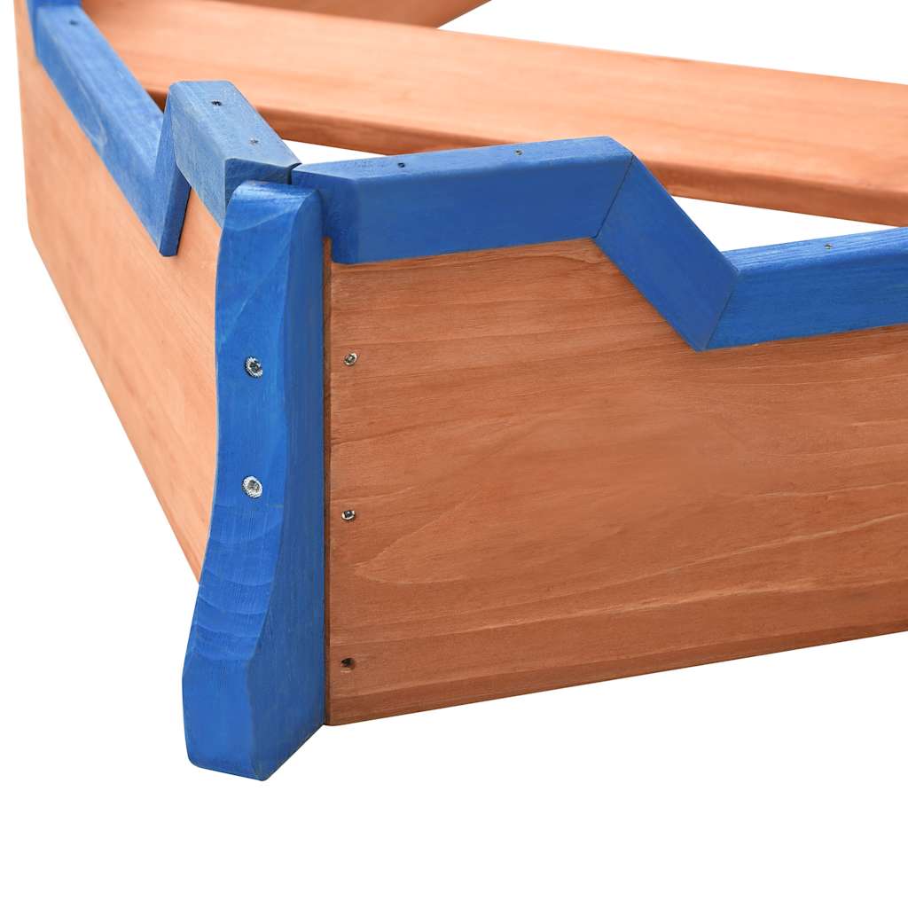 Sandkasten Piratenschiff Tannenholz 190x94,5x101 cm - Yekta