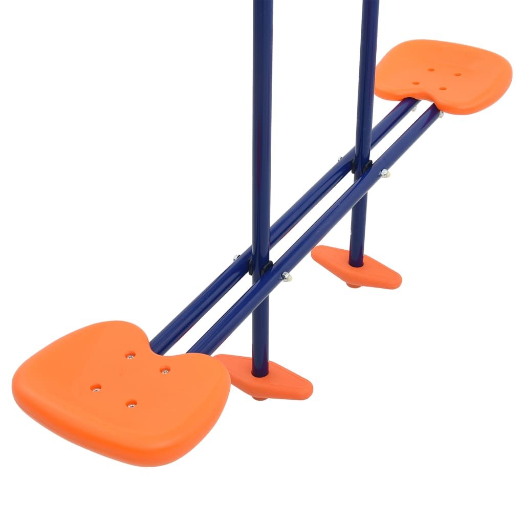 Schaukelset mit Turningen und 4 Sitzen Stahl - Yekta
