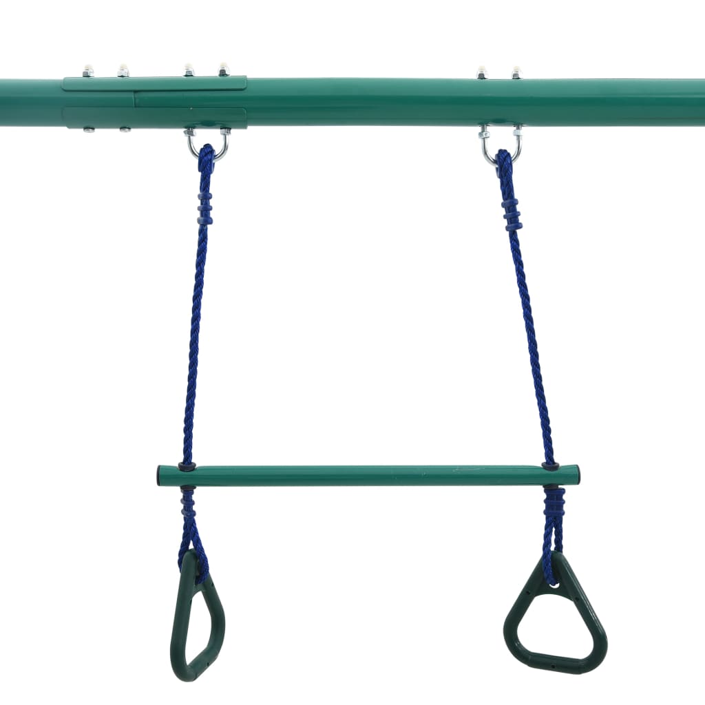 Schaukelset mit Turningen und 4 Sitzen Stahl - Yekta