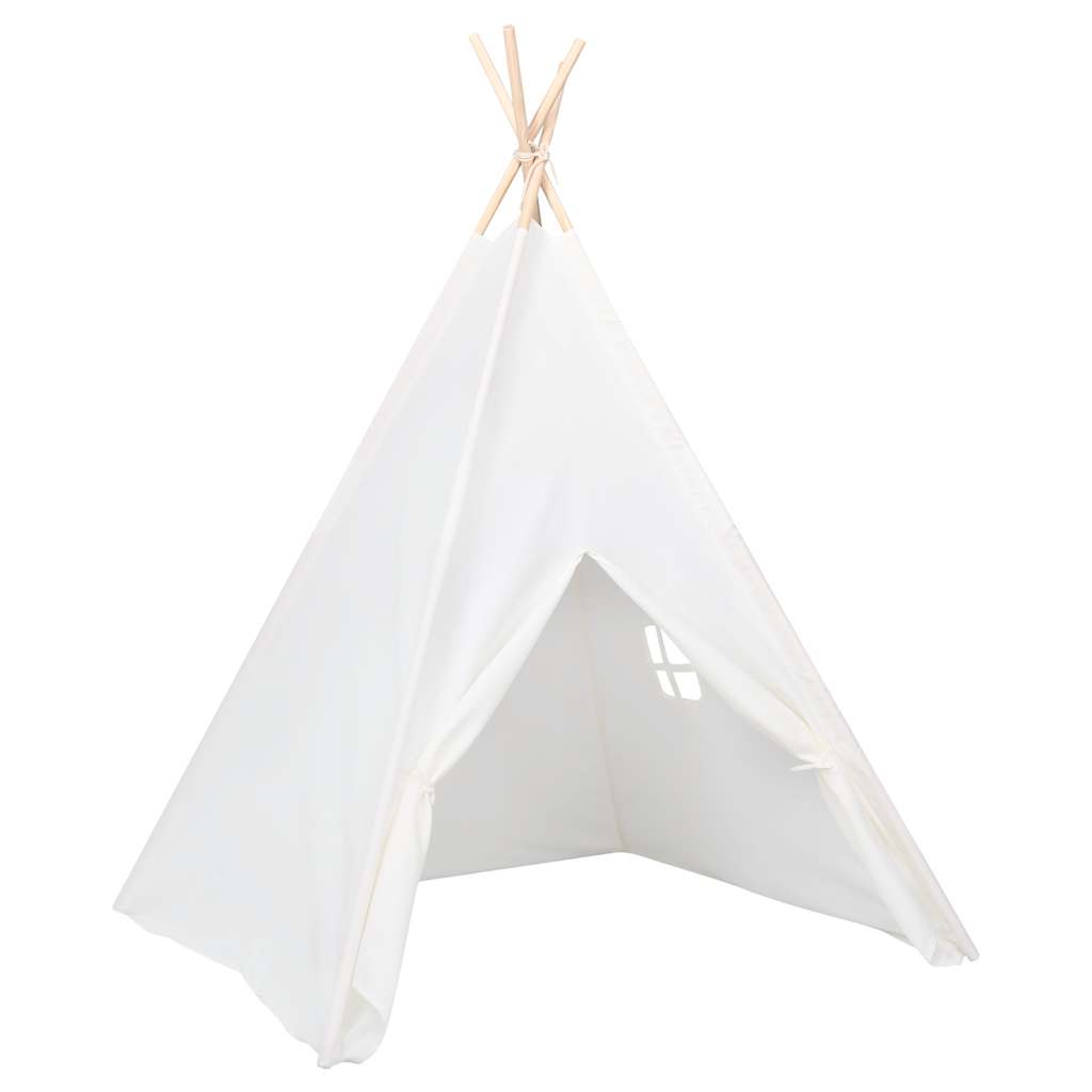Kinder Tipi-Zelt Pfirsichhaut Weiß 120x120x150 cm - Yekta