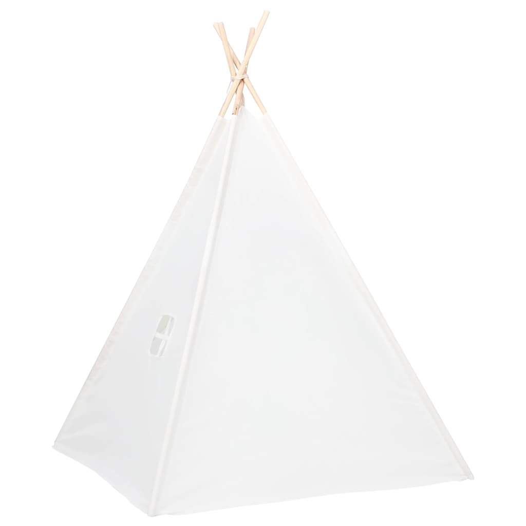 Kinder Tipi-Zelt Pfirsichhaut Weiß 120x120x150 cm - Yekta