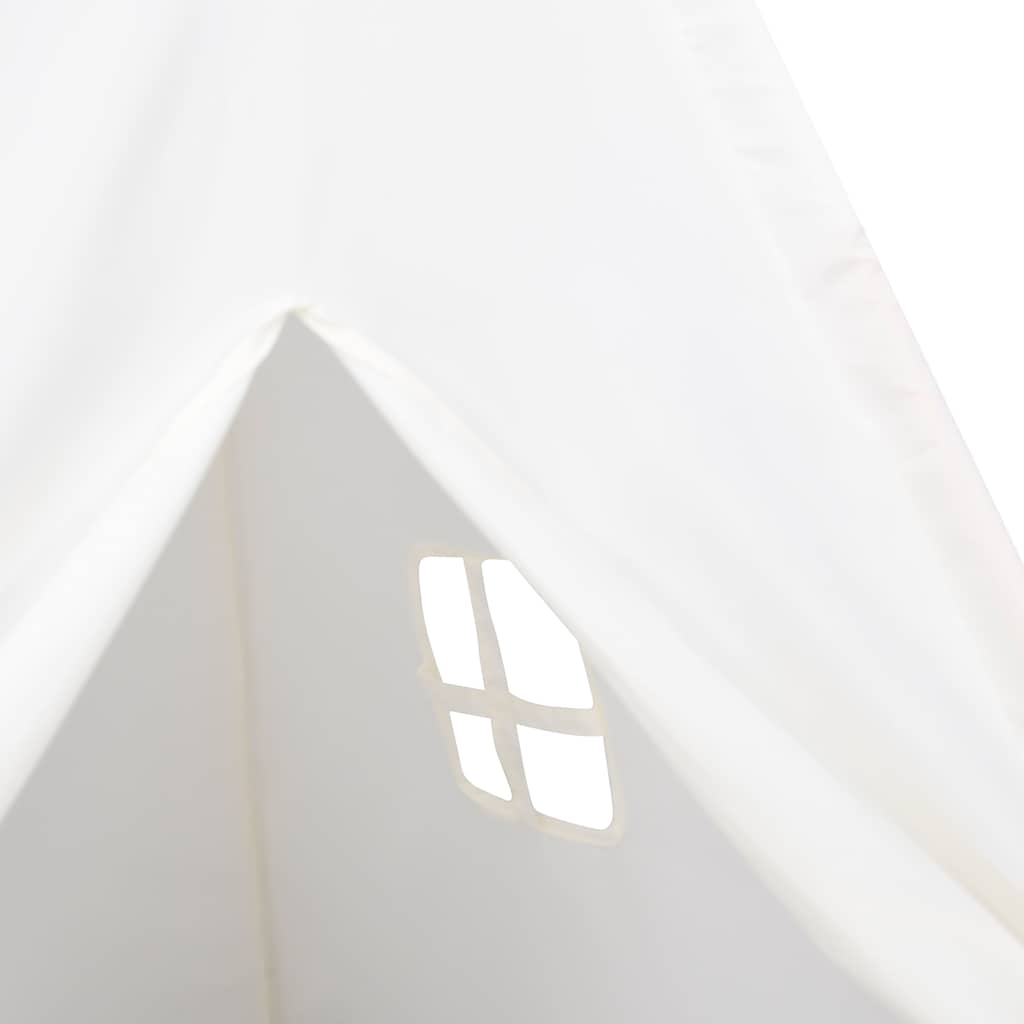 Kinder Tipi-Zelt Pfirsichhaut Weiß 120x120x150 cm - Yekta