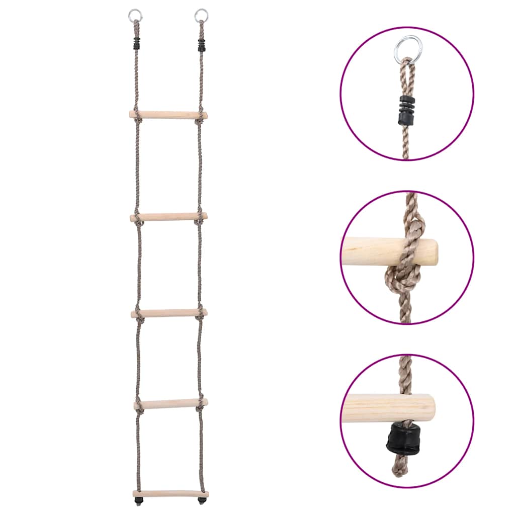 Leiter 5-Stufen-Leiter 210 cm Kiefer Massivholz - Yekta