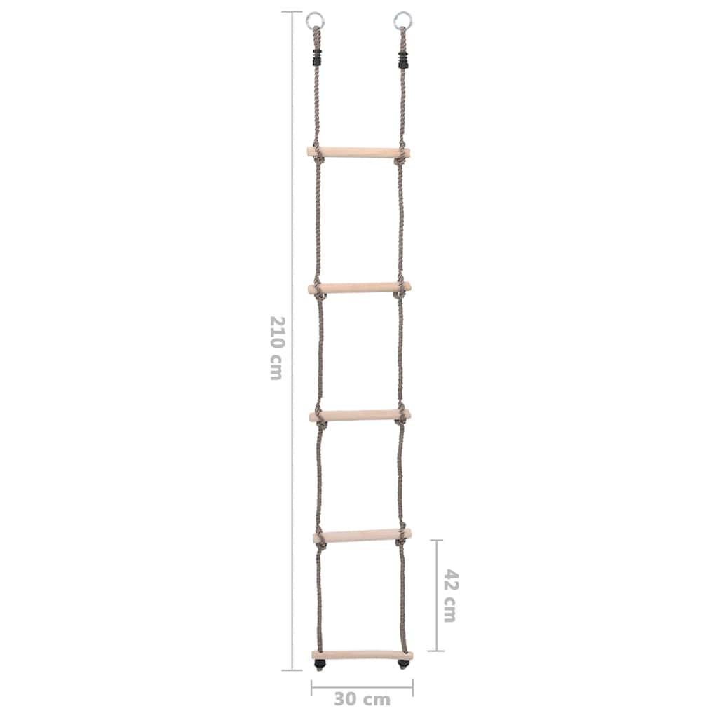 Leiter 5-Stufen-Leiter 210 cm Kiefer Massivholz - Yekta