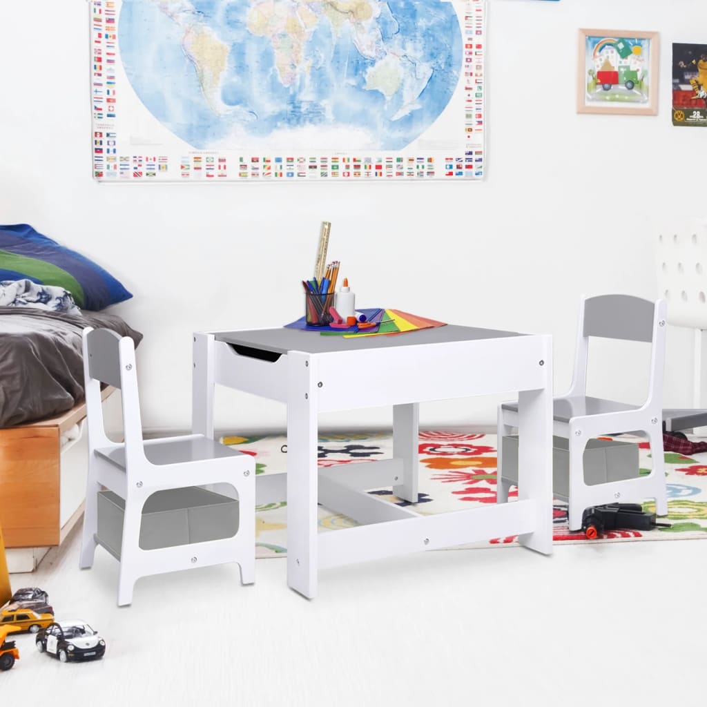 Kindertisch mit 2 Stühlen MDF - Yekta