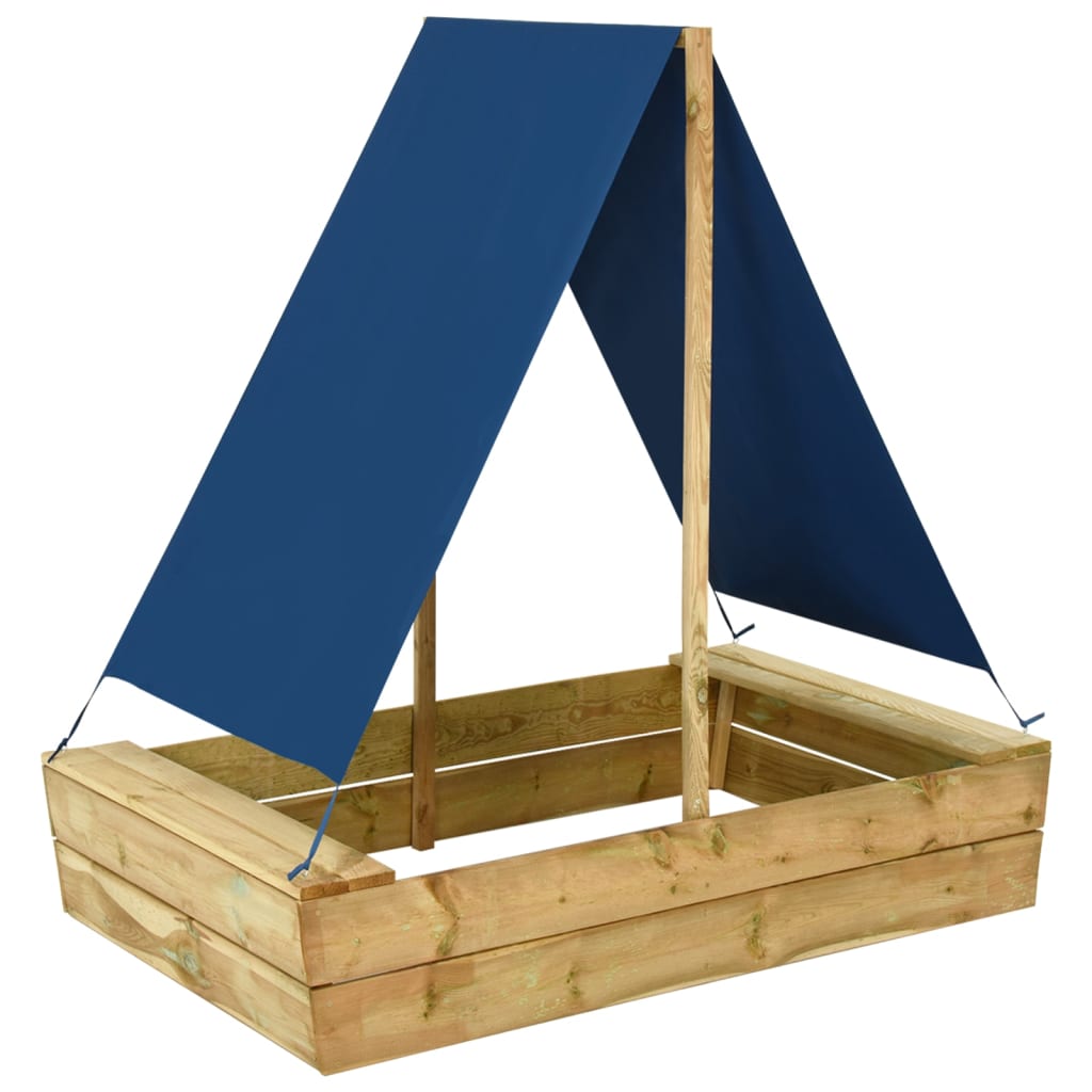 Sandkasten mit Dach aus imprägniertem Kiefernholz