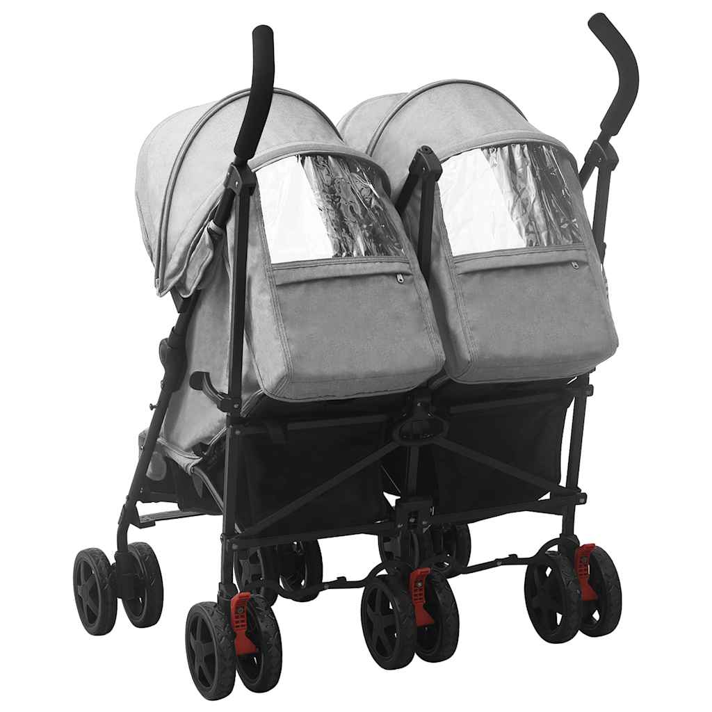 Geschwisterwagen Stahl Taupe - Yekta