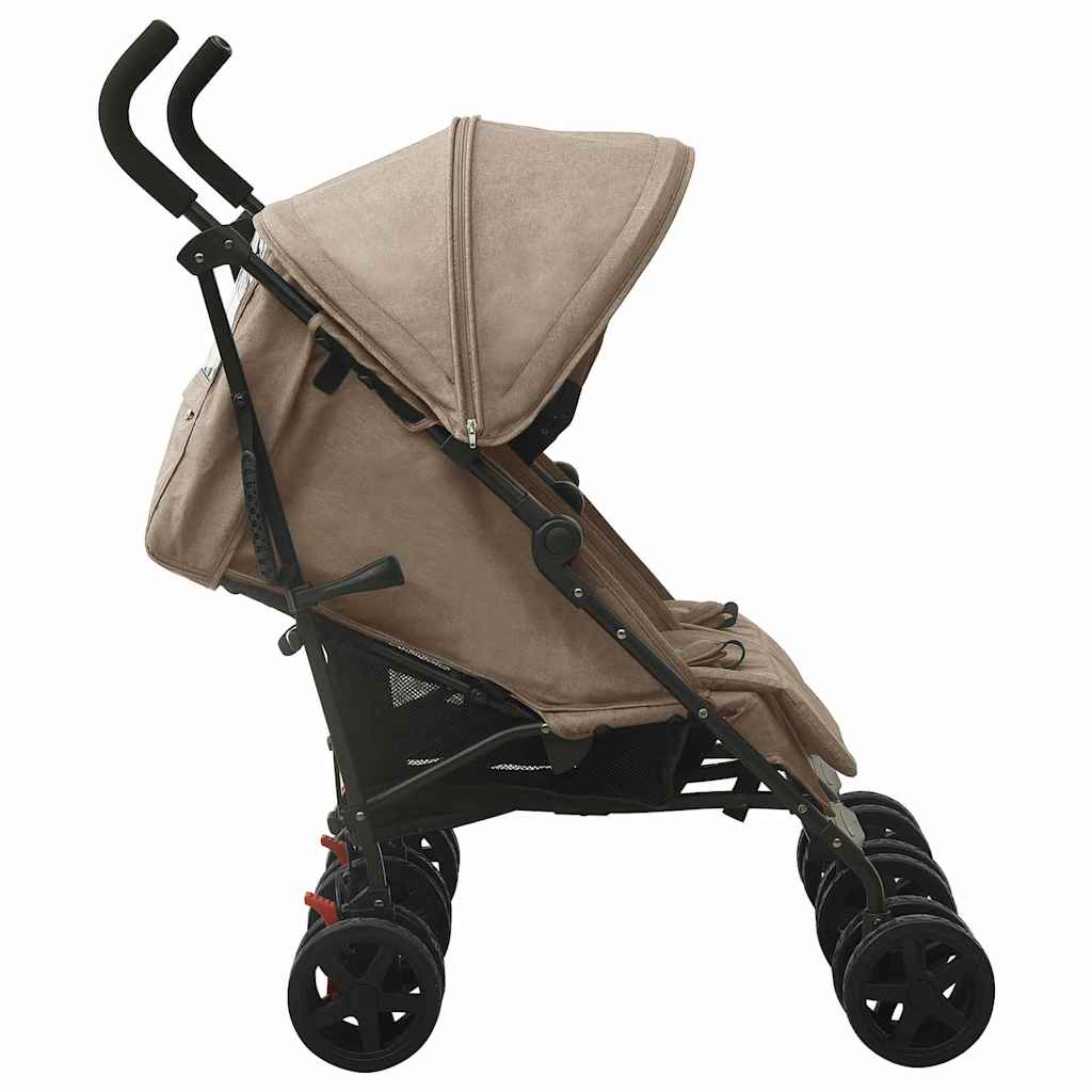 Geschwisterwagen Stahl Taupe - Yekta