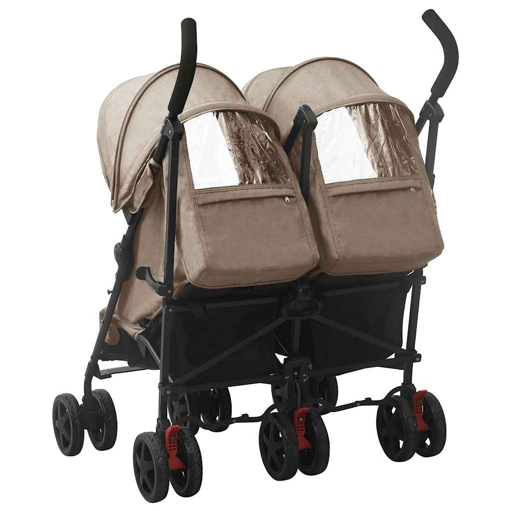 Geschwisterwagen Stahl Taupe - Yekta