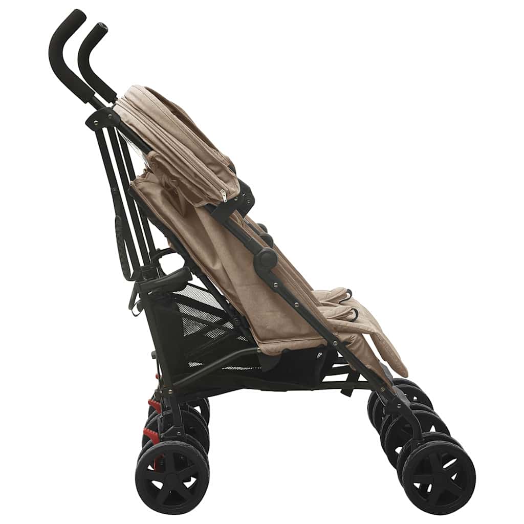 Geschwisterwagen Stahl Taupe - Yekta