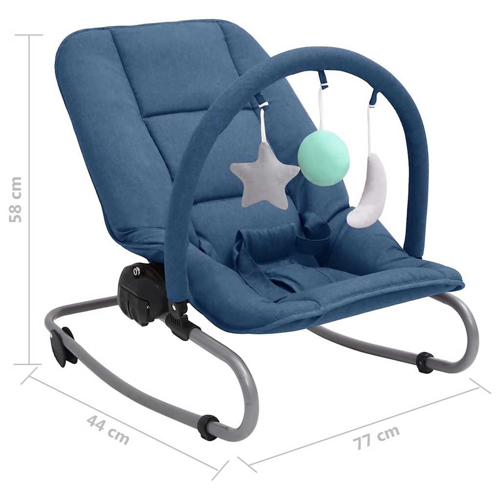 Babywippe Stahl – Anthrazit, Grün, Hellgrau, Marineblau, Rot, Taupe - Yekta