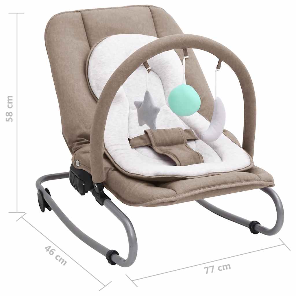 Babywippe Stahl – Anthrazit, Grün, Hellgrau, Marineblau, Rot, Taupe - Yekta