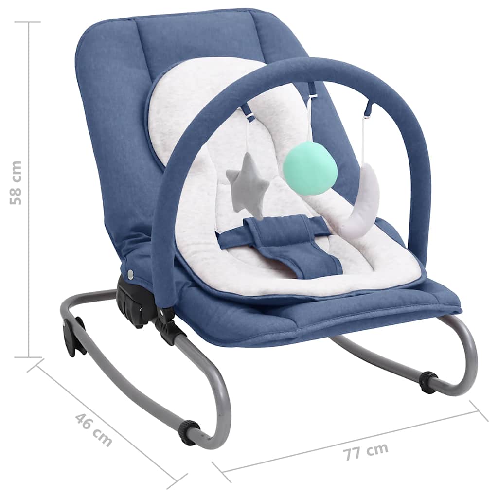 Babywippe Stahl – Anthrazit, Grün, Hellgrau, Marineblau, Rot, Taupe - Yekta