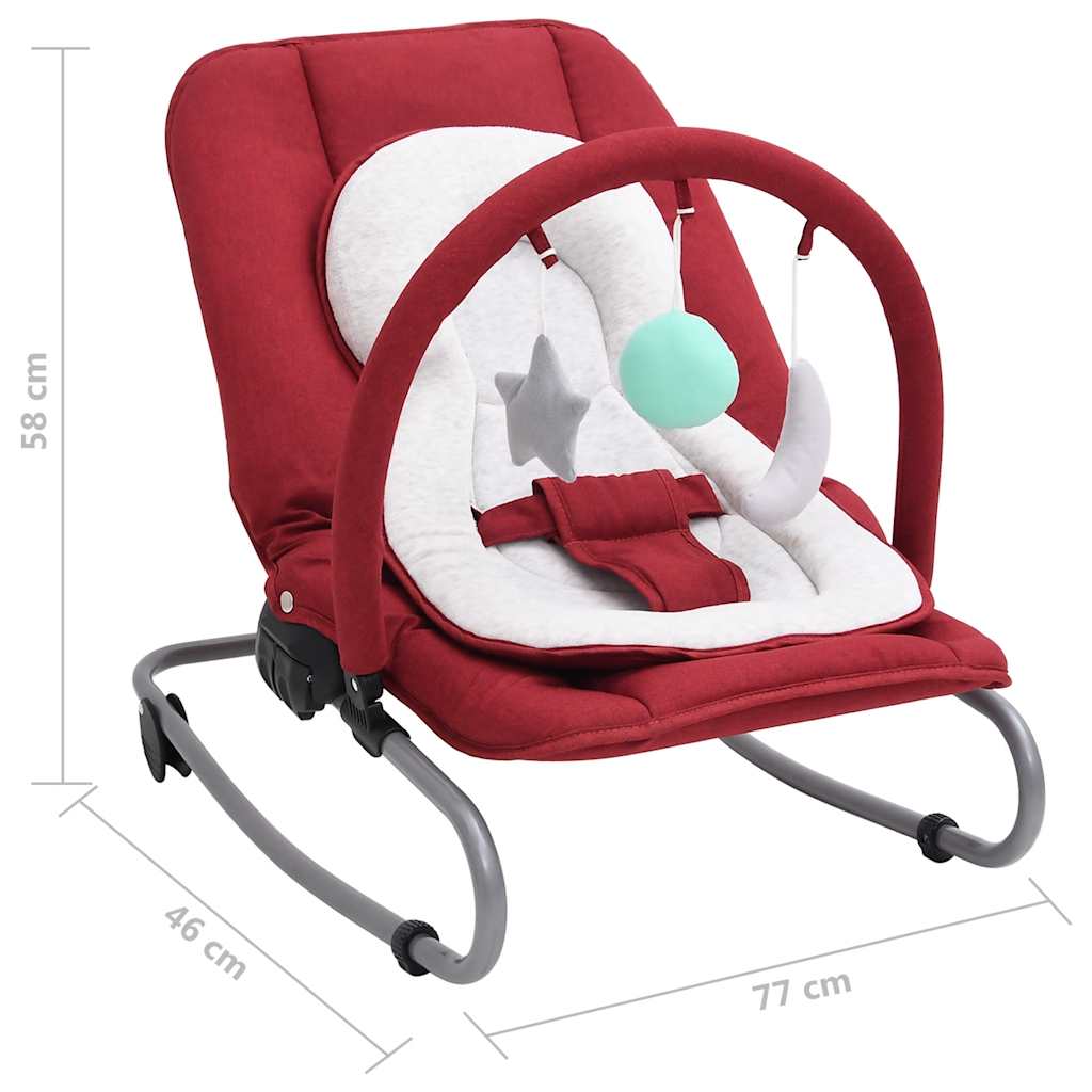 Babywippe Stahl – Anthrazit, Grün, Hellgrau, Marineblau, Rot, Taupe - Yekta